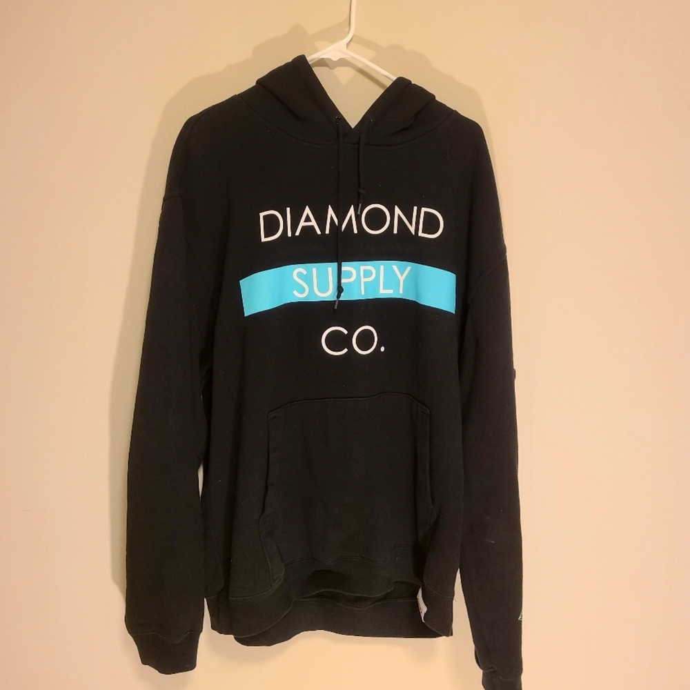 Diamond Supply Sweatshirt Mens Black Hoodie